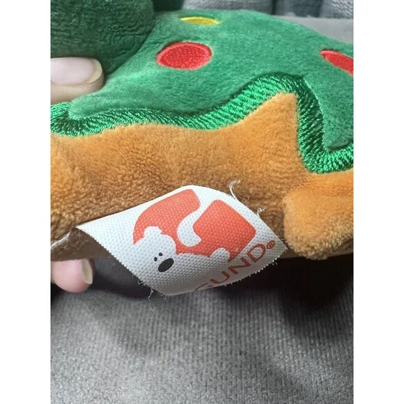 GUND Gingerbread Christmas Tree Star Plush Stuffed 10 Inch Toy Green Brown - Picture 5 of 7